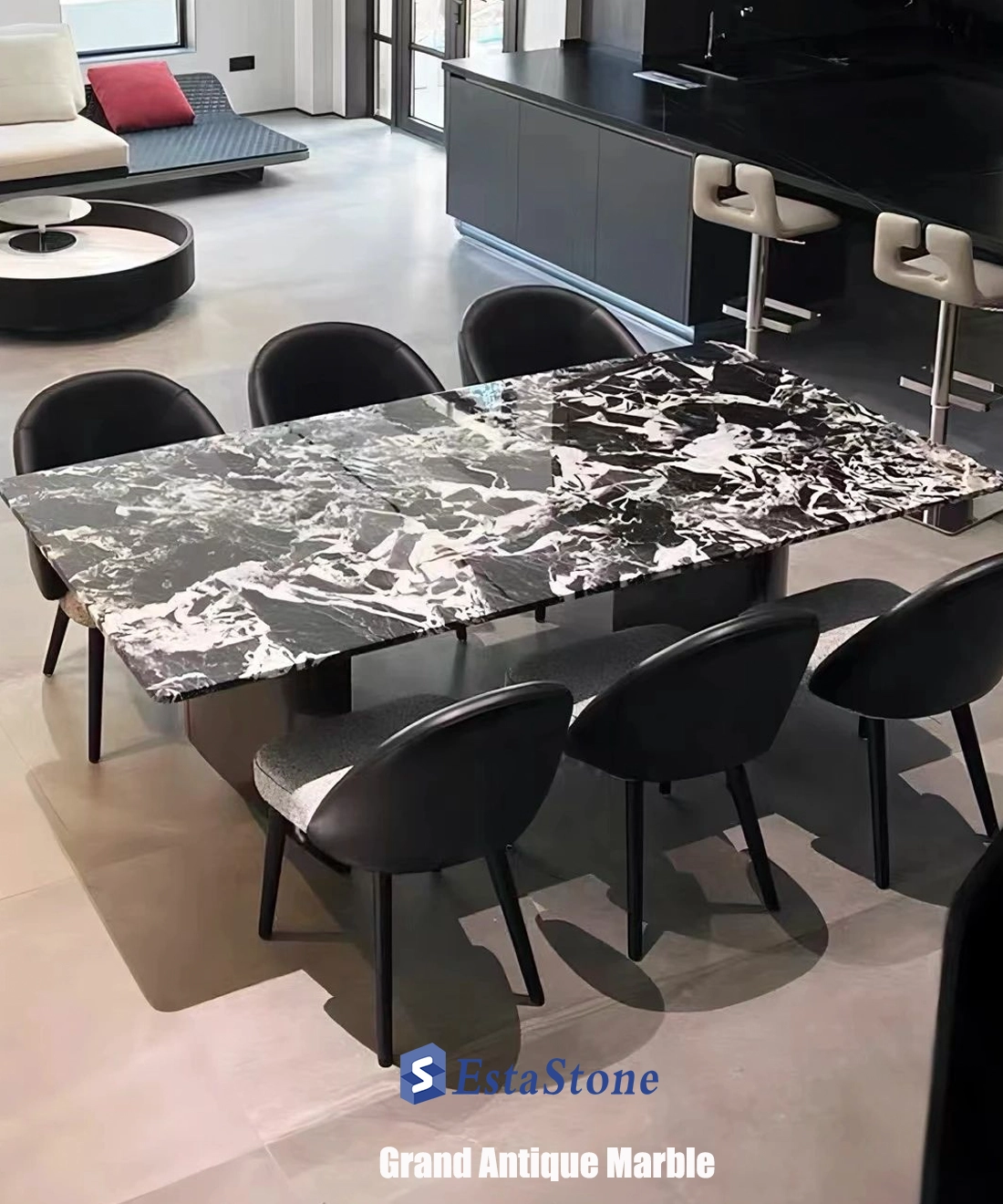 Grand Antique Black Marble Dining Tables Esta Stone Grand Antique Black Marble Dining Tables Esta Stone
