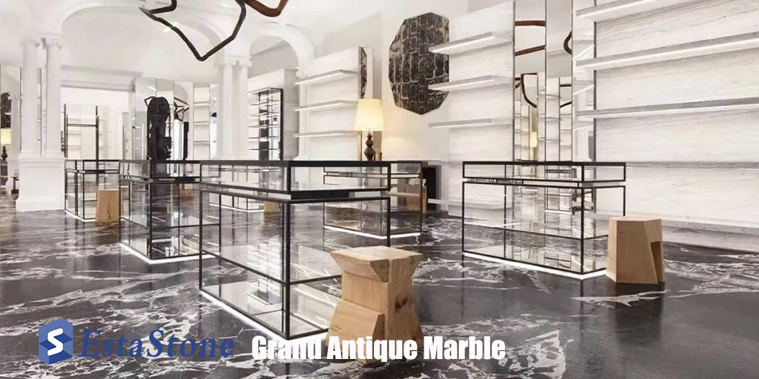 Grande Antique Black Marble Tiles For Celine London Flagstore Grande Antique Black Marble Tiles For Celine London Flagstore