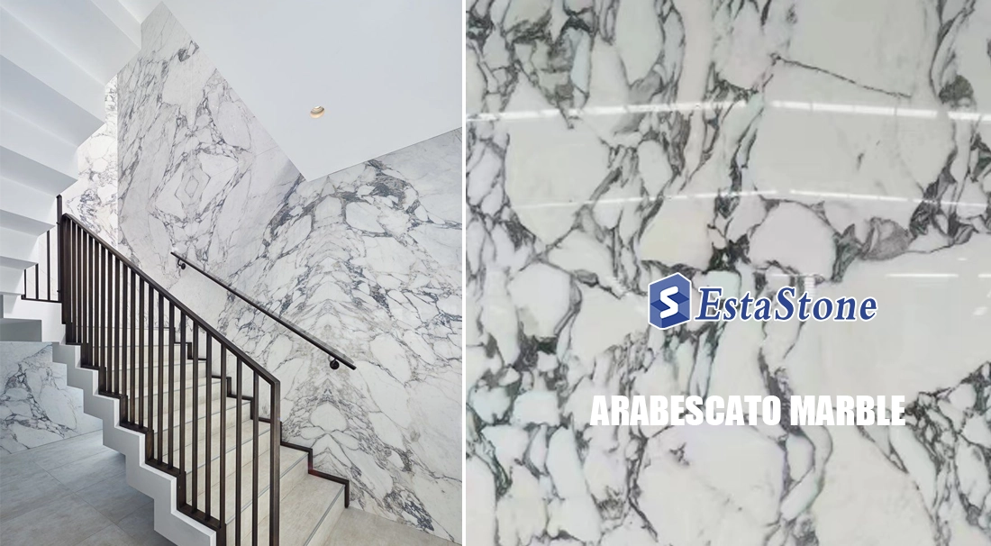 Arabescato Marmer Wand Projecten Esta Stone Arabescato Marmer Wand Projecten Esta Stone