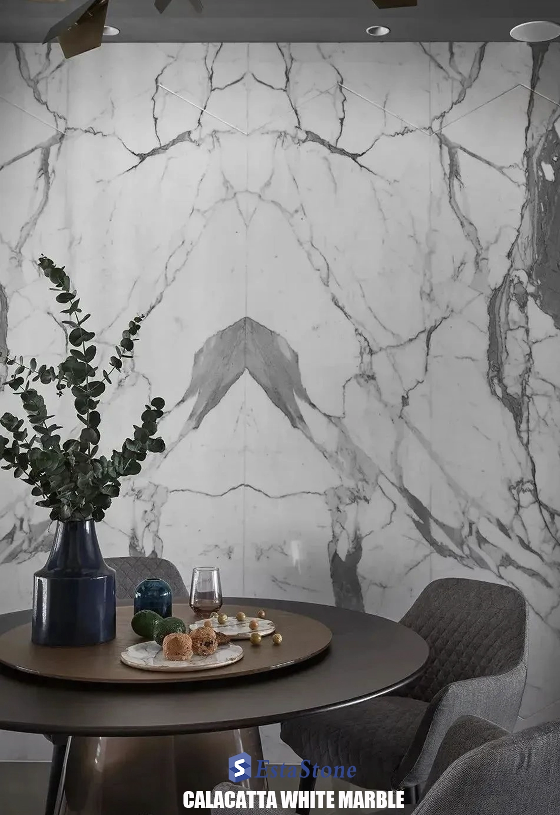 Calacatta White Marble Livingroom Background Designs Esta Stone Calacatta White Marble Livingroom Background Designs Esta Stone