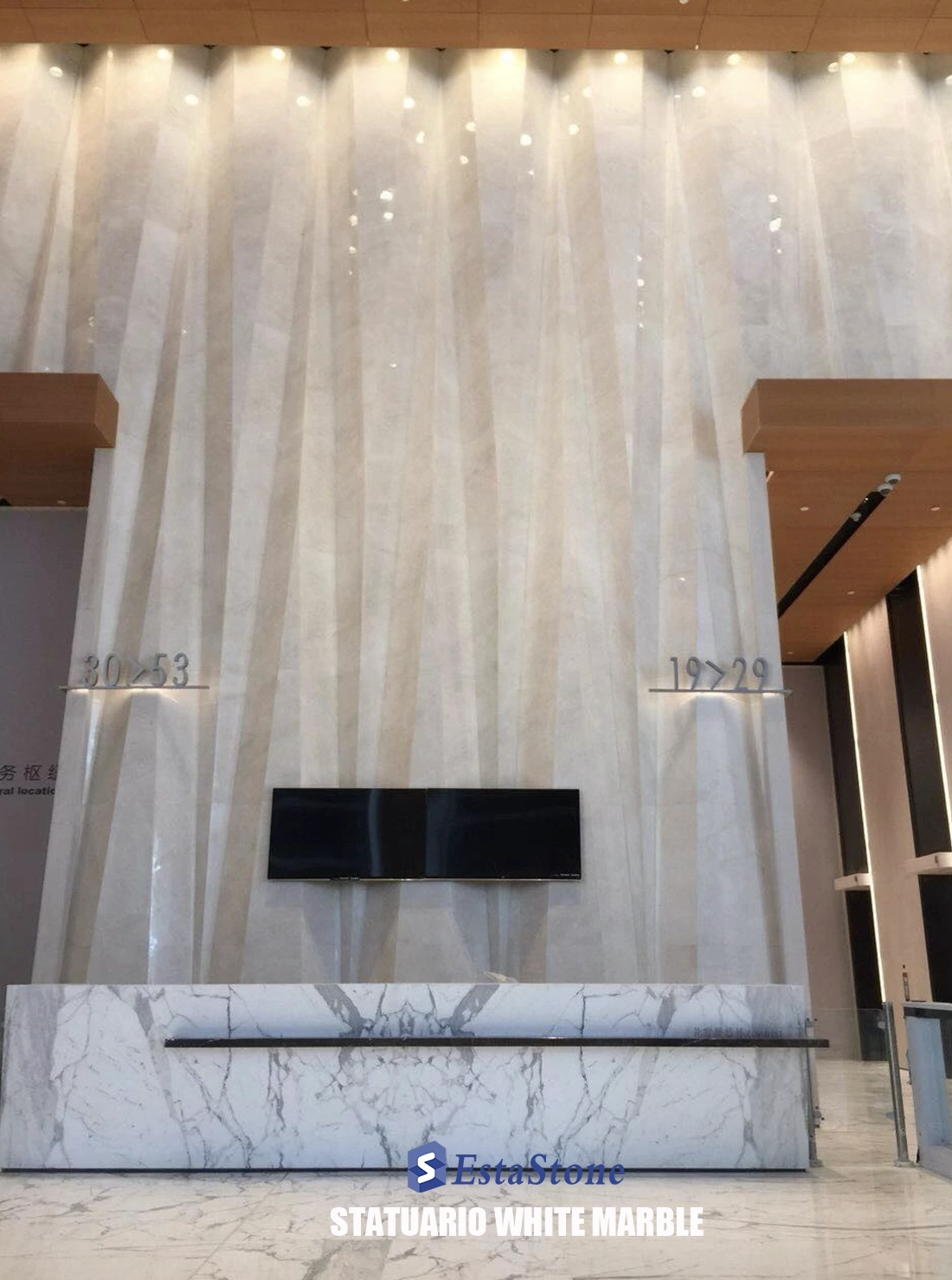 Statuario Marble Reciption Desk Esta Stone Statuario Marble Reciption Desk Esta Stone