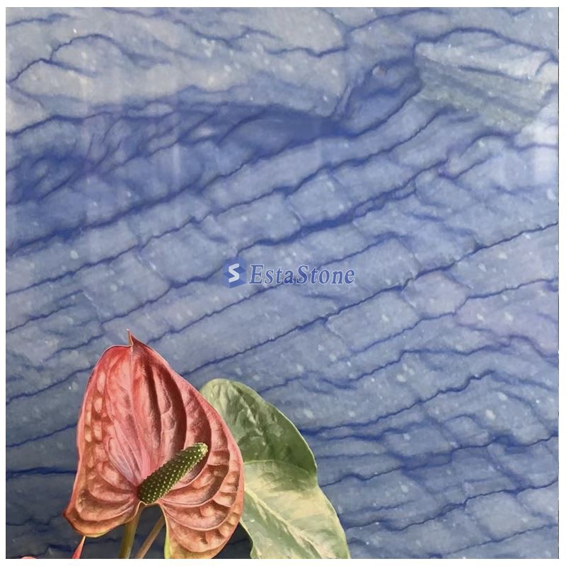 Luksusowe płytki ścienne z niebieskiego kwarcytu