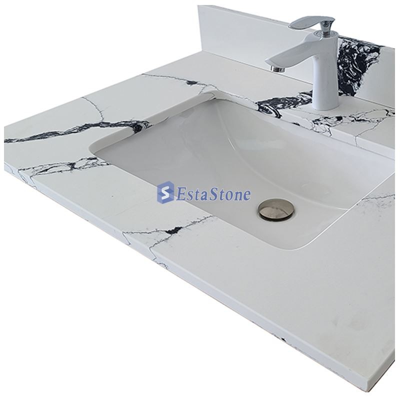 1. Encimeras de baño de cuarzo blanco