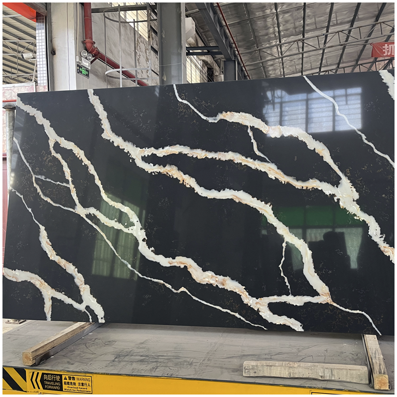 Calacatta Black kvarca plāksne