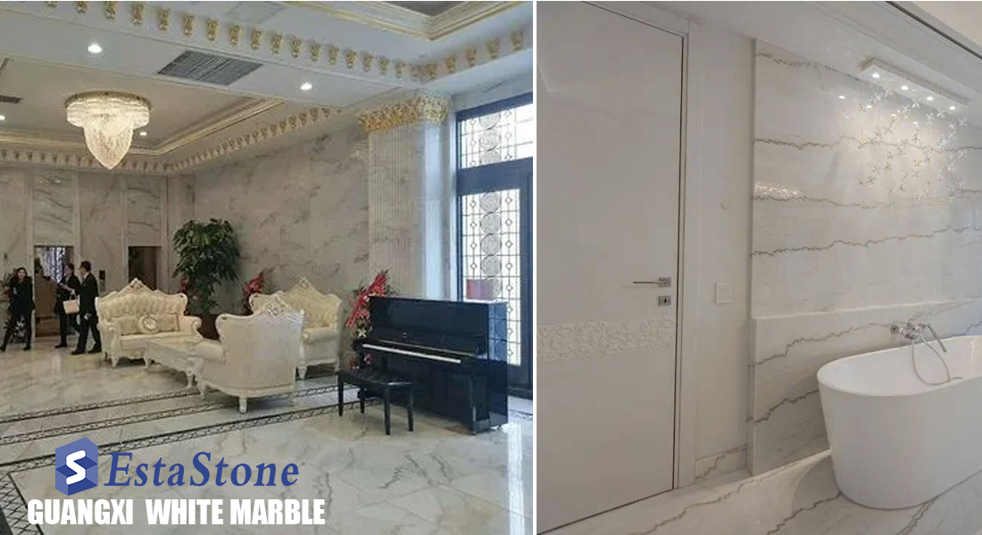 Проекти за подове от бял мрамор от Гуанси на Esta Stone