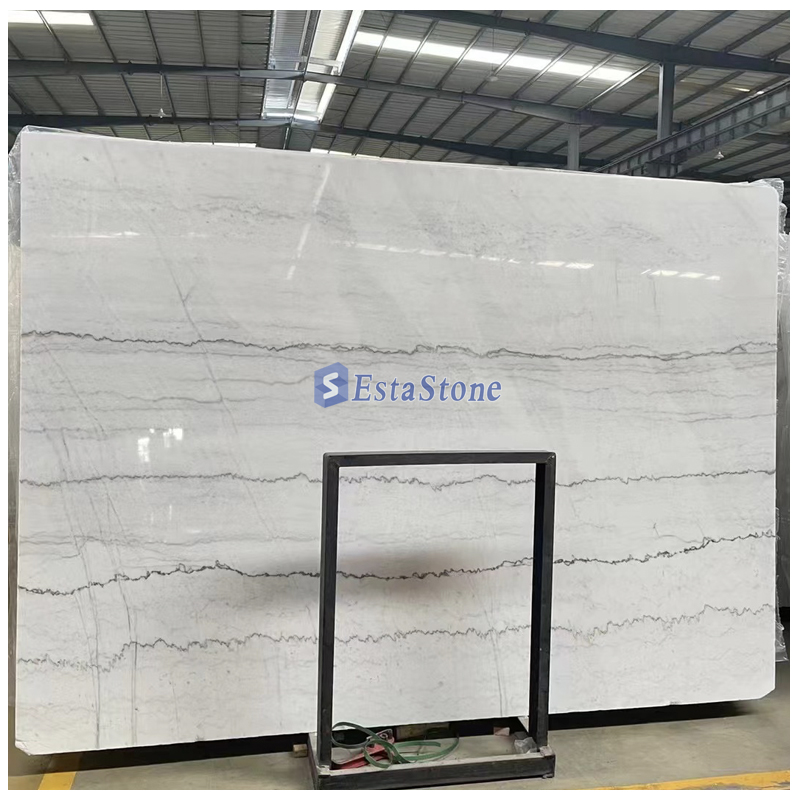 Фабрика за бели мраморни плочи от Гуанси