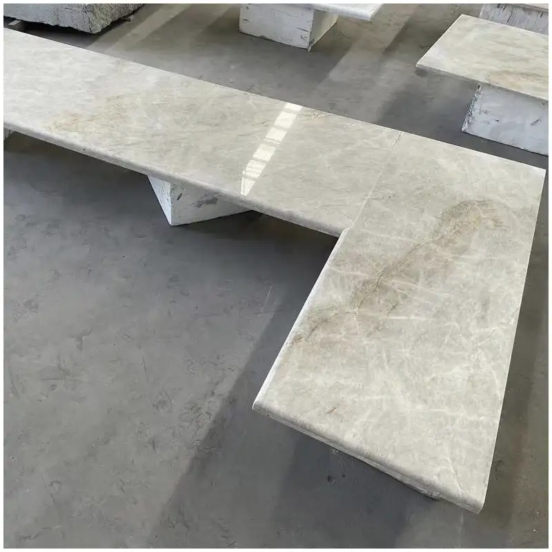 Taj Mahal White Quartzite Kitchen Cuntertops Taj Mahal White Quartzite Kitchen Cuntertops