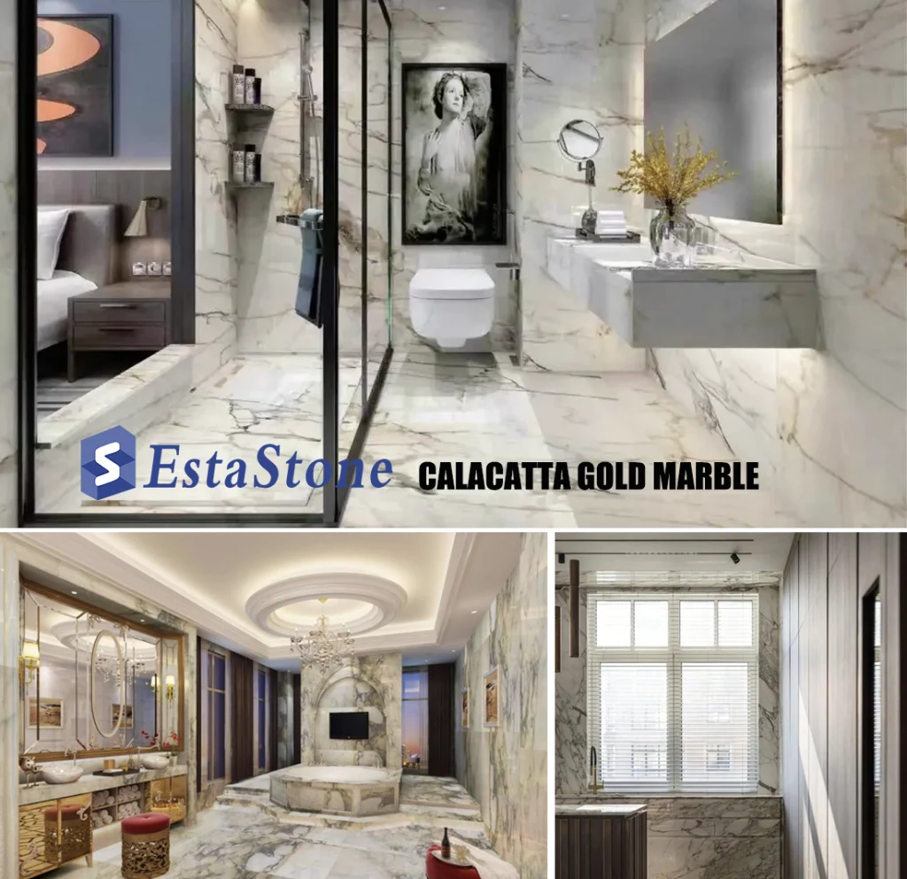 Calacatta Gold Marble Floor and Wall Projects Esta Stone