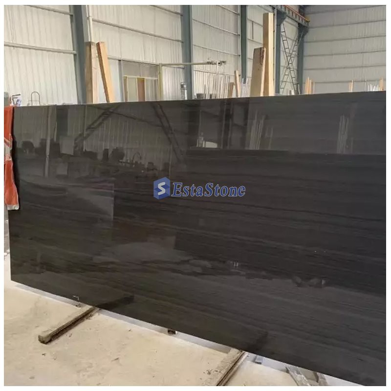 ब्लैक सर्पेगिएंटे पॉलिश्ड मार्बल स्लैब