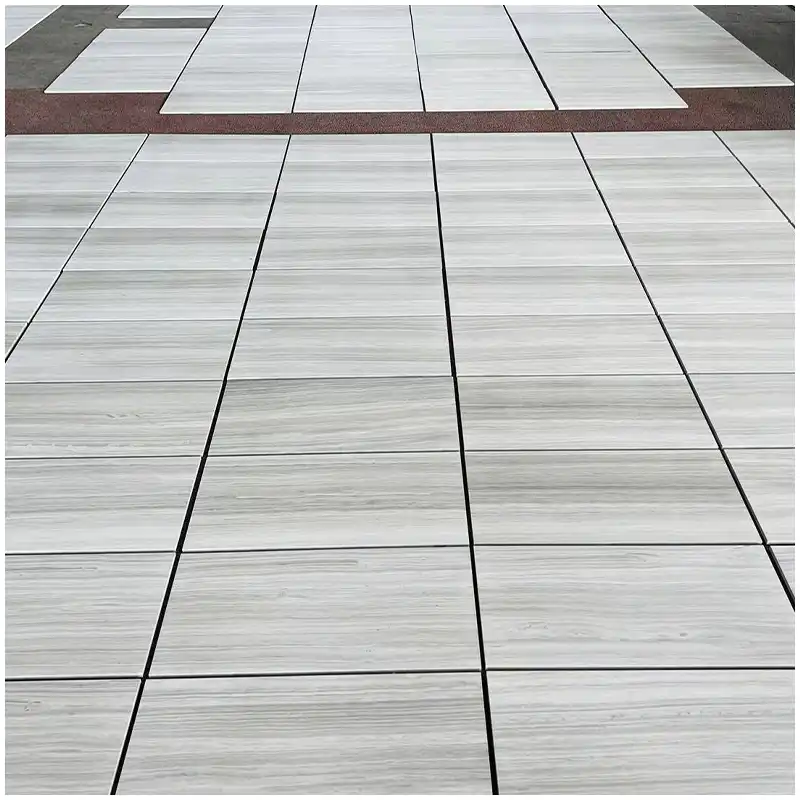 Baldosas de madera de mármol blanco Baldosas de madera de mármol blanco