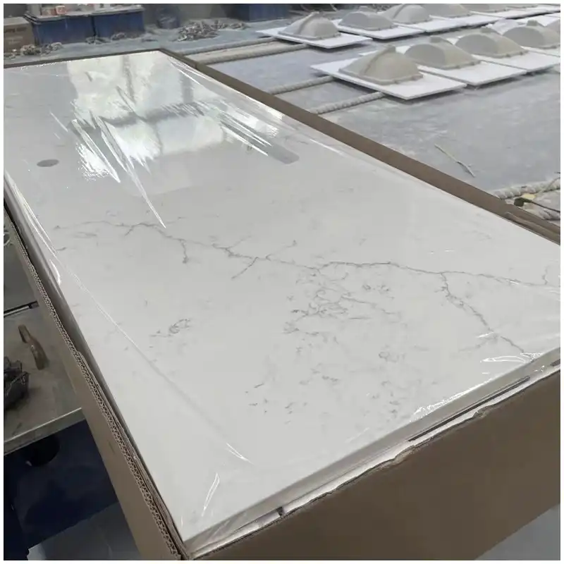 Calacatta White Quartz Single Sink countertops Calacatta White Quartz Single Sink countertops