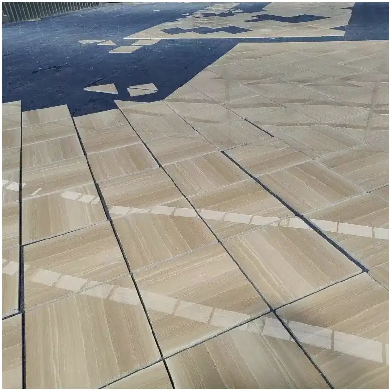 Baldosas de mármol beige Beige Marble Tiles with Italian Serpeggiante marble linear beige vein surface
