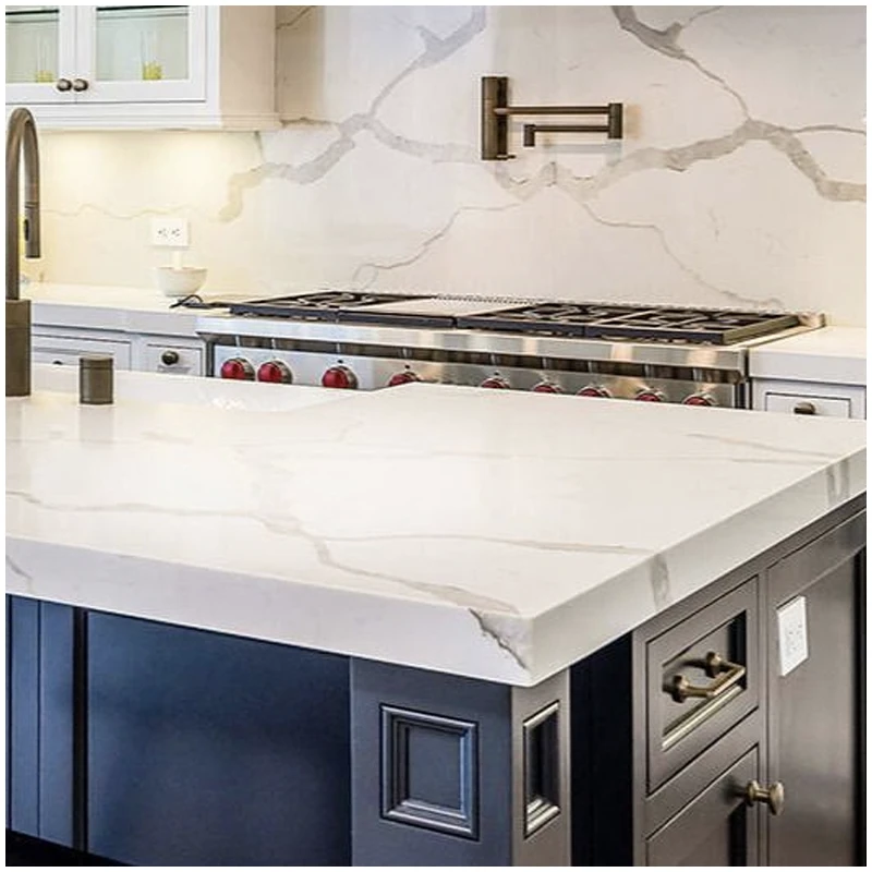 Calacatta Verona White Quartz Apartment Kitchen Countertop Calacatta Verona White Quartz Apartment Kitchen Countertop
