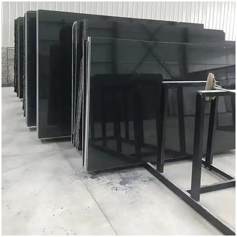 Mongolia Black Granite 20mm Slab Mongolia Black Granite 20mm polished slab for countertop and cut to size fabrication