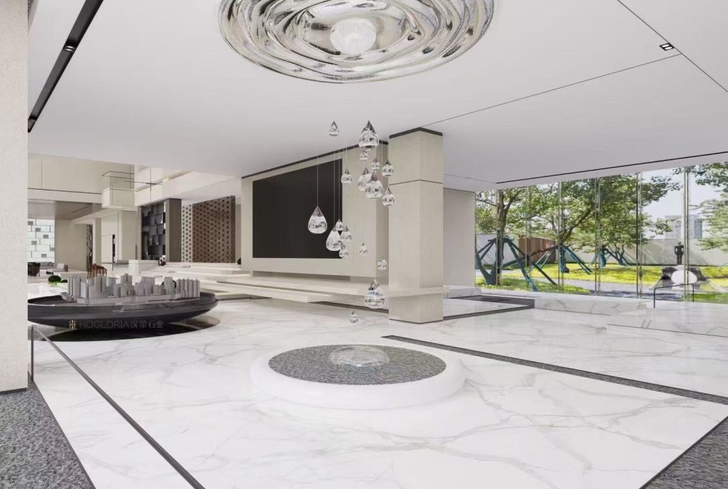 Calacatta white marble slab with own factory