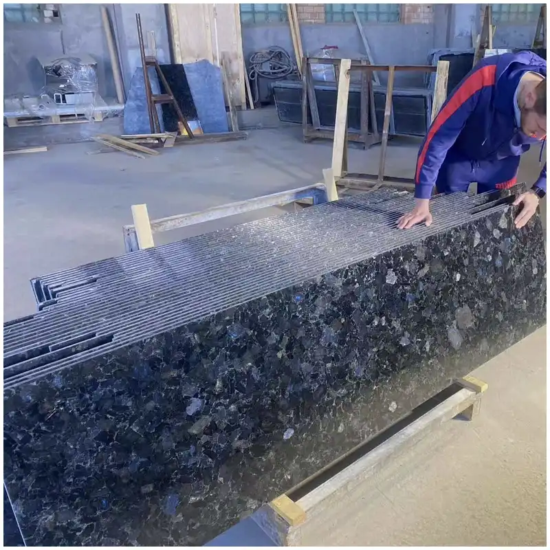 Volga Blue Granite Half Slabs for Floor, Wall