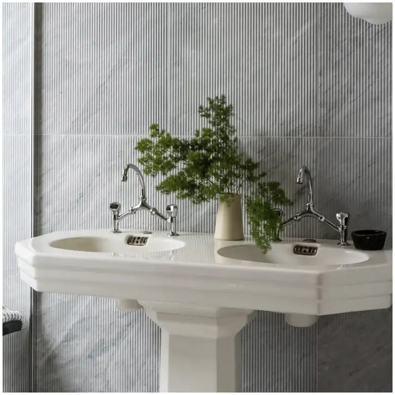 Carrara Marble Fluted Tiles For Luxury Bathroom