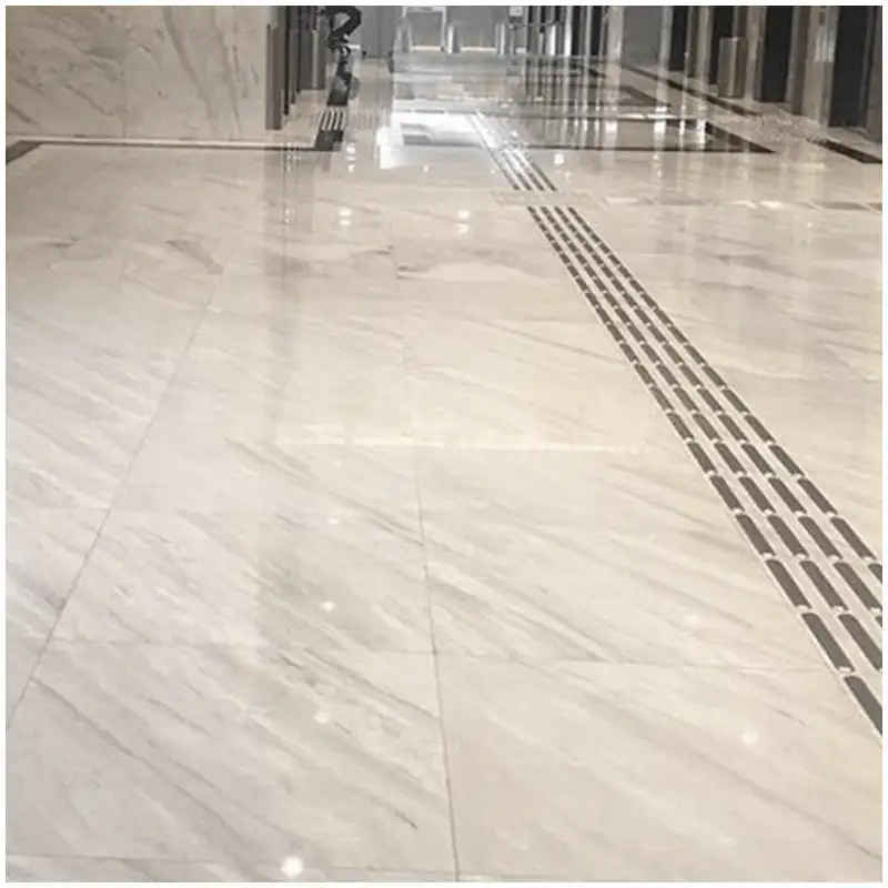 White Volakas Marble Flooring Tiles For Luxury Apartments