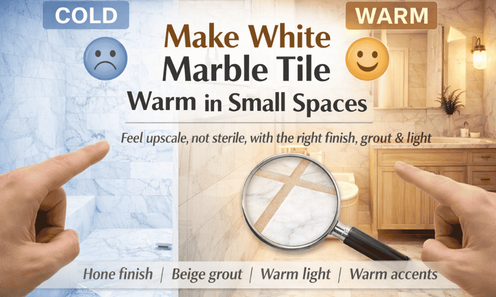 Baltā marmora flīze