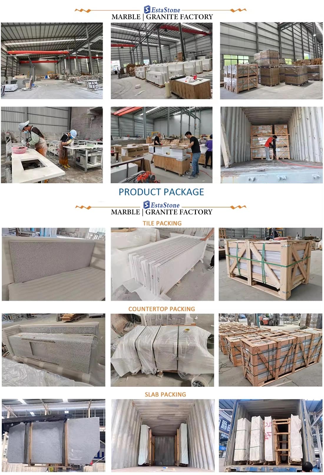 Leading Natural Marble and Granite Tiles Factory Esta Stone