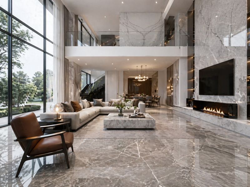 Ubin marmer untuk lantai rumah