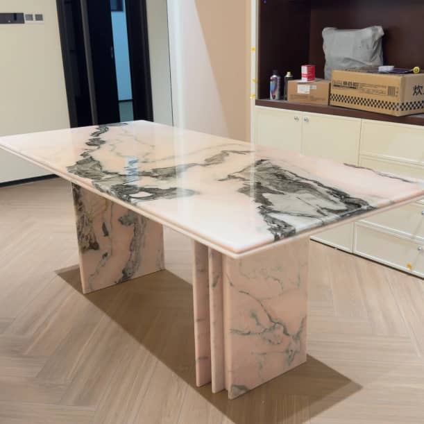 Calacatta Pink Luxury Marble Dining Table