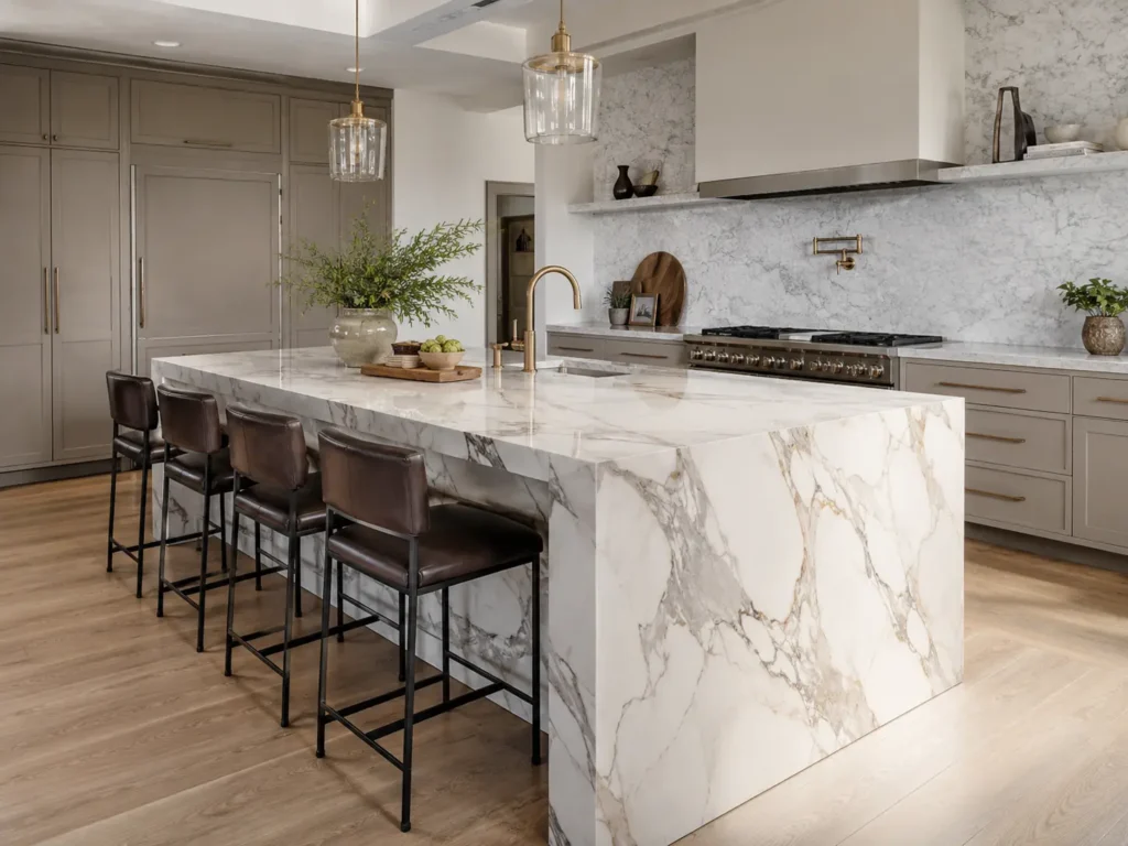 Calacatta Marble and Carrara Marble in Kitchens