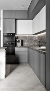 Grey Marble for Small Apartment Kitchen Grey Marble for Small Apartment Kitchen