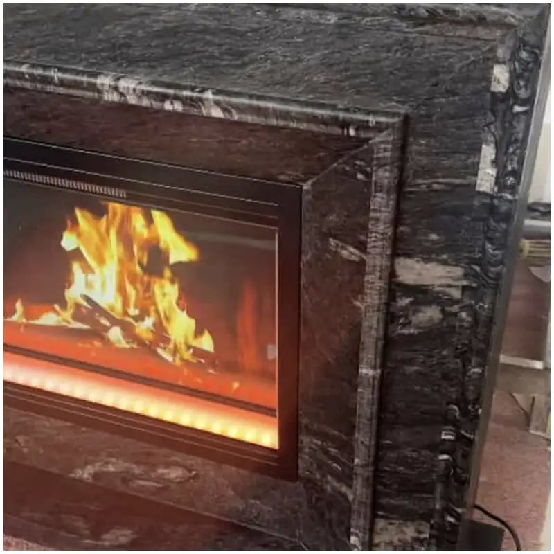 Cosmic-Black-Leathered-Granite-Fireplace-Surround Cosmic-Black-Leathered-Granite-Fireplace-Surround
