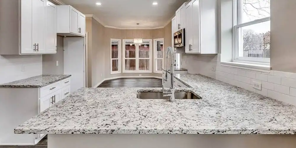 White Rose Granite Kitchen Countertops in Villas