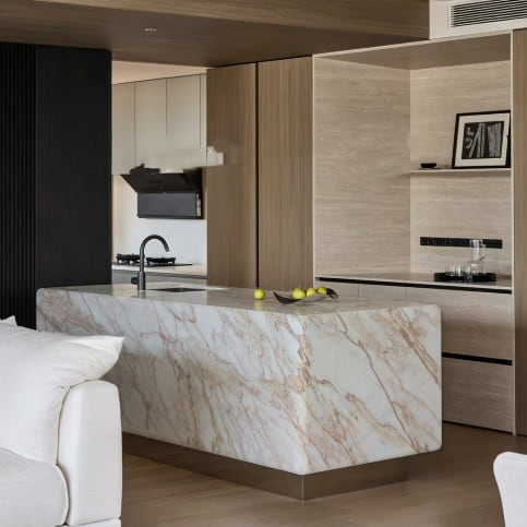 Calacatta Gold Extra Marble Kitchen Island