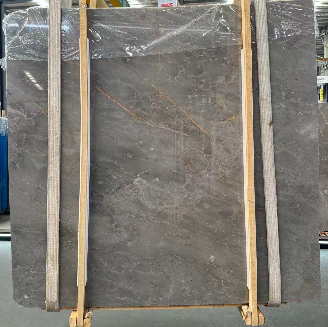 Grey Marble with Gold Veins