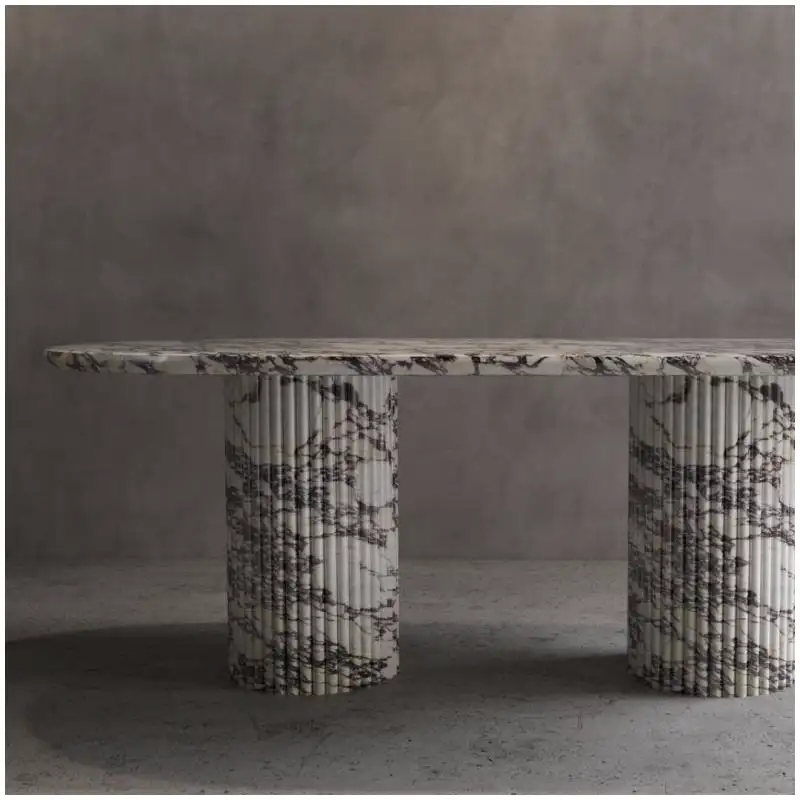 Calacatta Viola Marble table for luxury houses and villas with statement natural marble furniture design