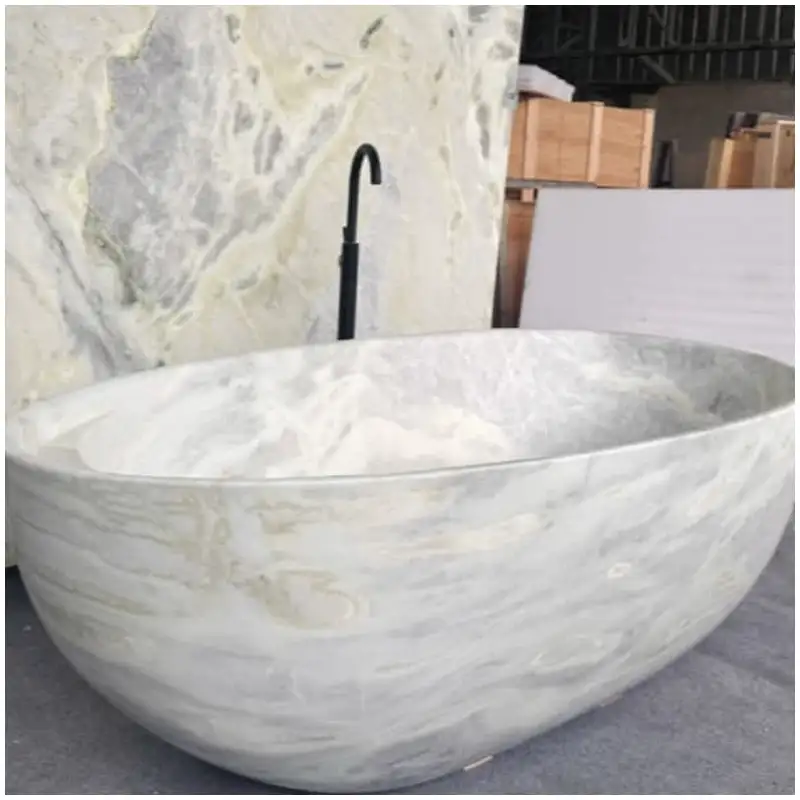 Cloud-Emerald-Marble-Oval-Bathtub Cloud-Emerald-Marble-Oval-Bathtub