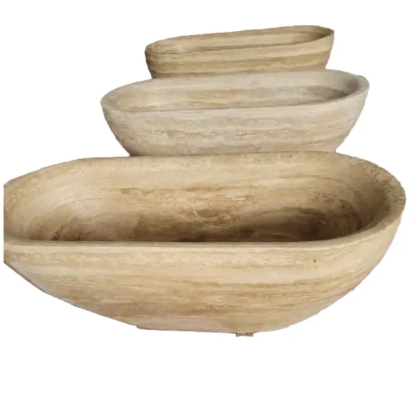 Wood-Vein-Travertine-Bathtub
