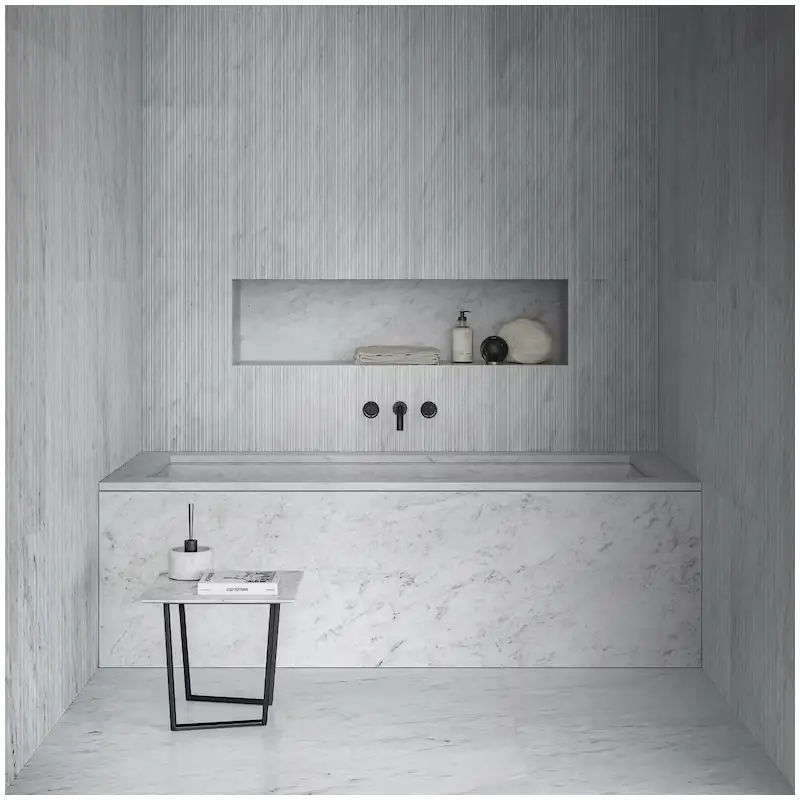 Bianco-Carrara-Whtie-Marble-Bathroom-Deco-in-Luxury-Villas Bianco-Carrara-Whtie-Marble-Bathroom-Deco-in-Luxury-Villas
