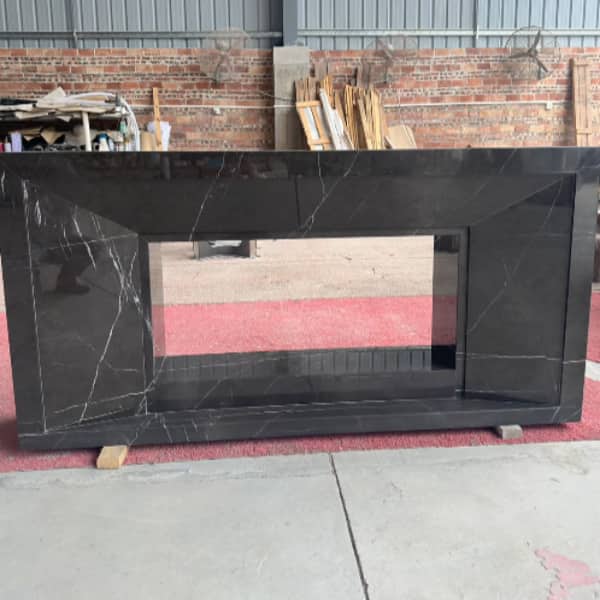 Bulgaria Grey Marble Fireplace