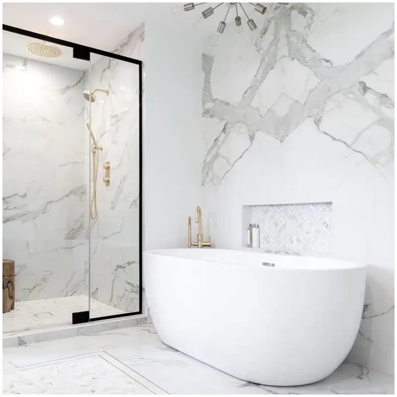 Calacatta-White-Marble-Bathroom-Wall-Bookmatched-Designs Calacatta-White-Marble-Bathroom-Wall-Bookmatched-Designs
