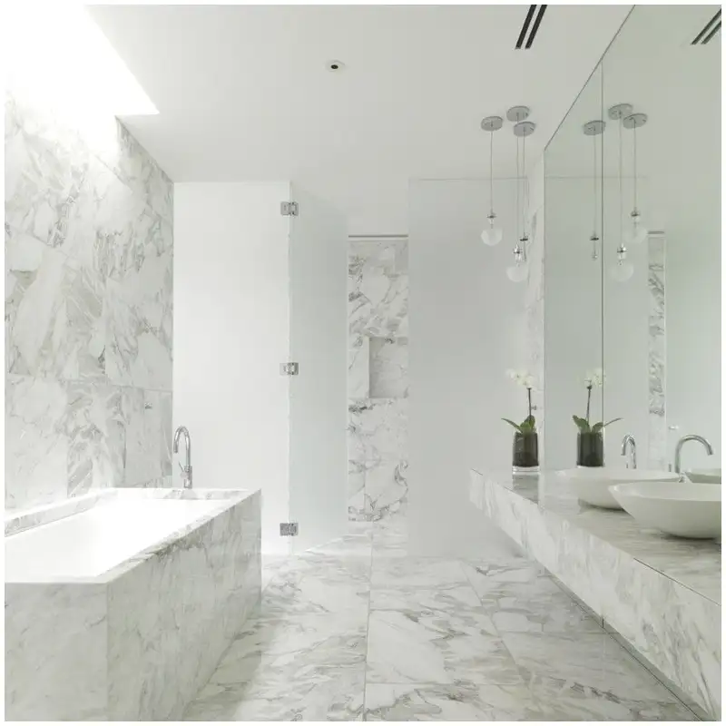 Natural-White-Marble-Bathroom-Designs-for-Villas Natural-White-Marble-Bathroom-Designs-for-Villas