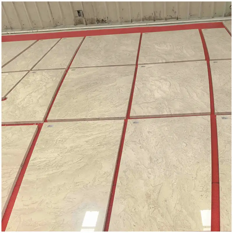 Oman Beige Marble Cut to Size Tiles for project fabrication and inspection Oman Beige Marble Cut to Size Tiles prepared for floor wall and façade projects
