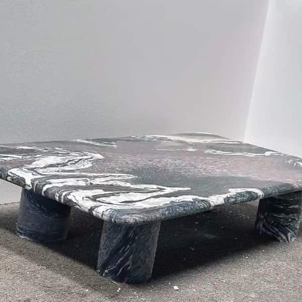 Purple Landscape Marble Solid Coffee Table Purple Landscape Marble Solid Coffee Table
