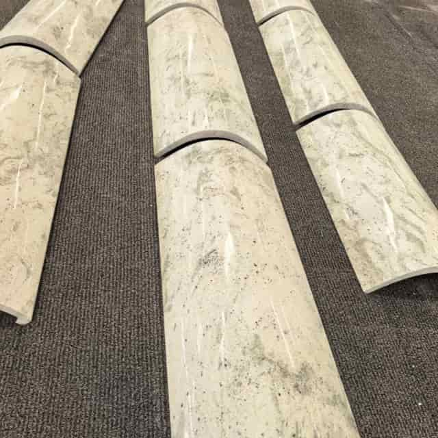 Royal Jade Green Marble Finished Curved Panels Royal Jade Green Marble Finished Curved Panels
