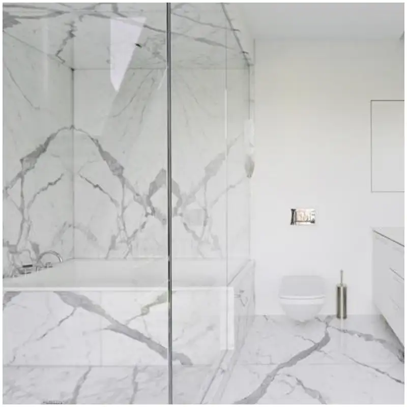 White-Marble-Bathroom-Wall-Panels-Slab-Tile-or-Marble-look-Porcelain White-Marble-Bathroom-Wall-Panels-Slab-Tile-or-Marble-look-Porcelain