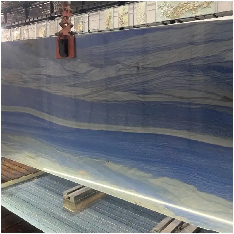 Macaubas Azul Quartzite Polished Slab Macaubas Azul Quartzite Polished Slab