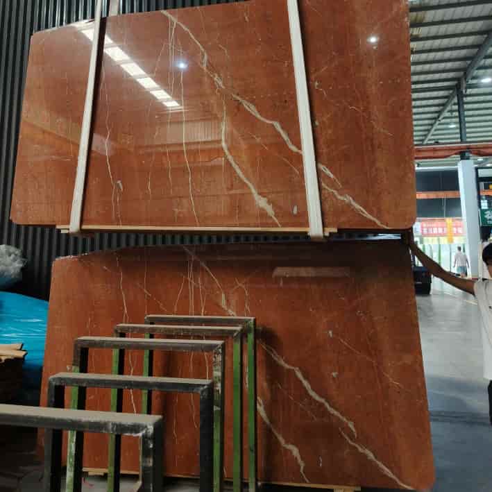 Red Natural Marble Slab