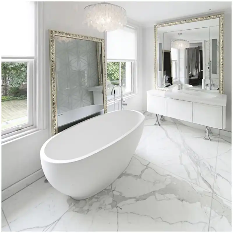 White marble grout haze compared with etching residue and gloss loss under raking light White marble grout haze compared with etching residue and gloss loss under raking light