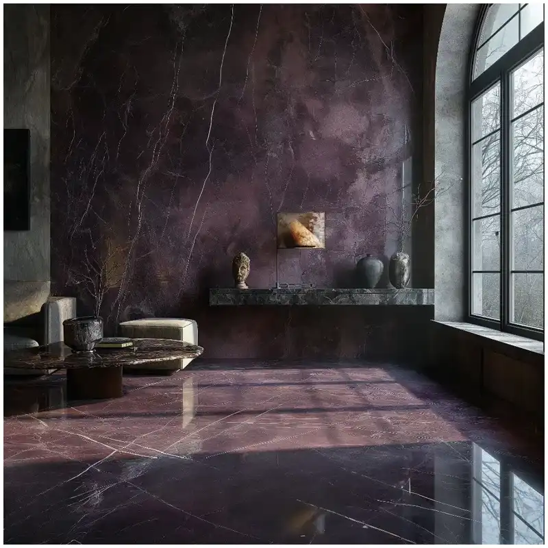 Monet Purple Marble Luxury Villa Floor and Wall Project Monet Purple Marble luxury villa floor and wall project with purple natural marble
