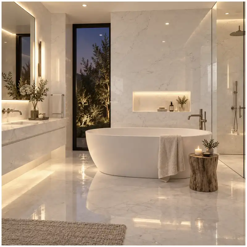 Thassos Marble Shower Floor Finish and Drainage Thassos Marble Shower Floor Finish and Drainage