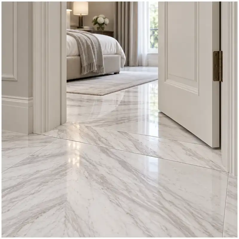 Volakas Marble Thresholds Door Clearance and Wet Side Fall