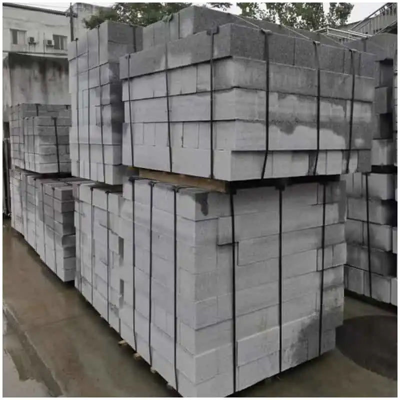 G603 Outdoor Granite Kerbstone Outdoor granite kerb in G603 light grey natural stone for road and pavement boundaries